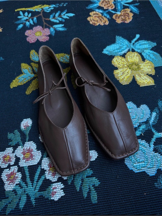 ALOHAS Shoes - ALOHAS FLATS - SWAY CHESTNUT BROWN LEATHER BALLET FLATS